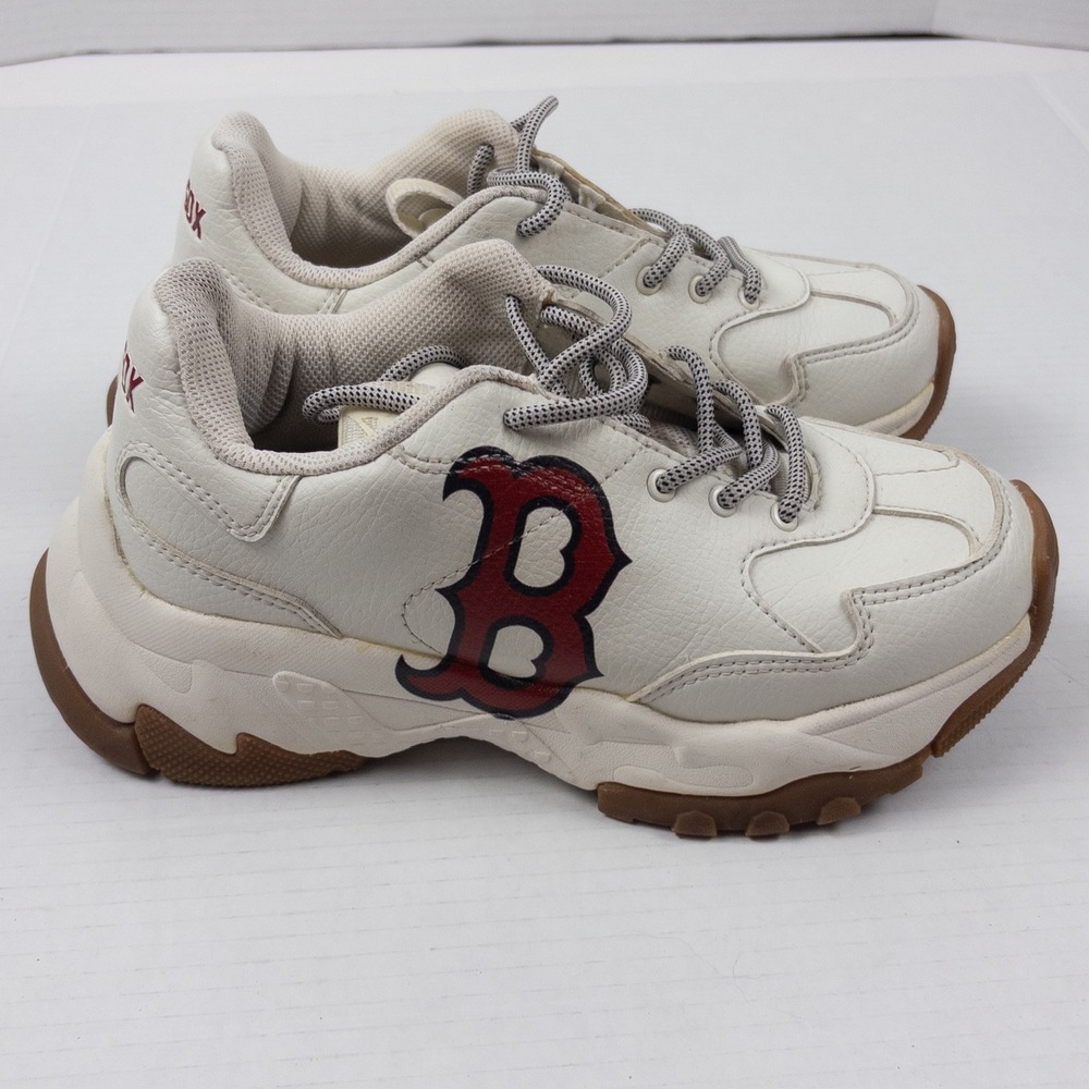MLB Boston Red Sox Sneakers Womens Size 7 White Chunky Big Ball Fashion Shoes